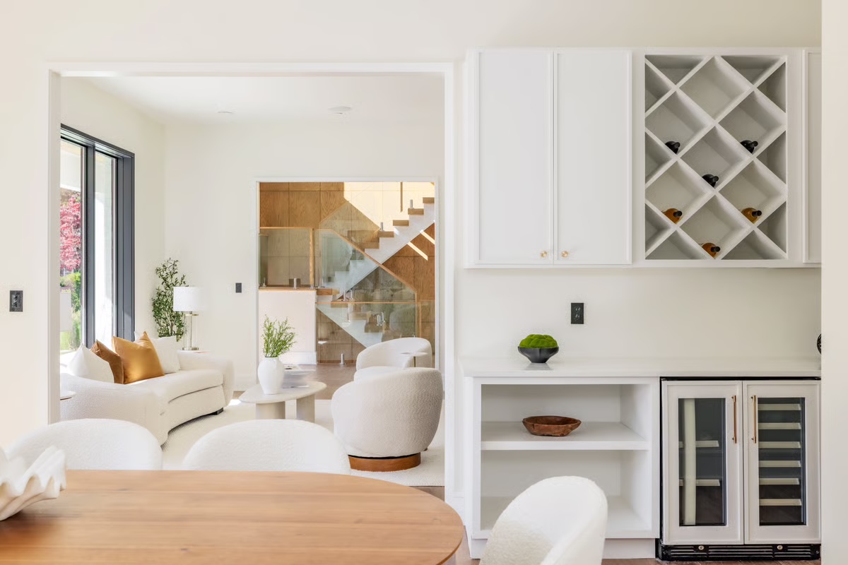 Custom cabinetry and finish work in a completed Dena House interior