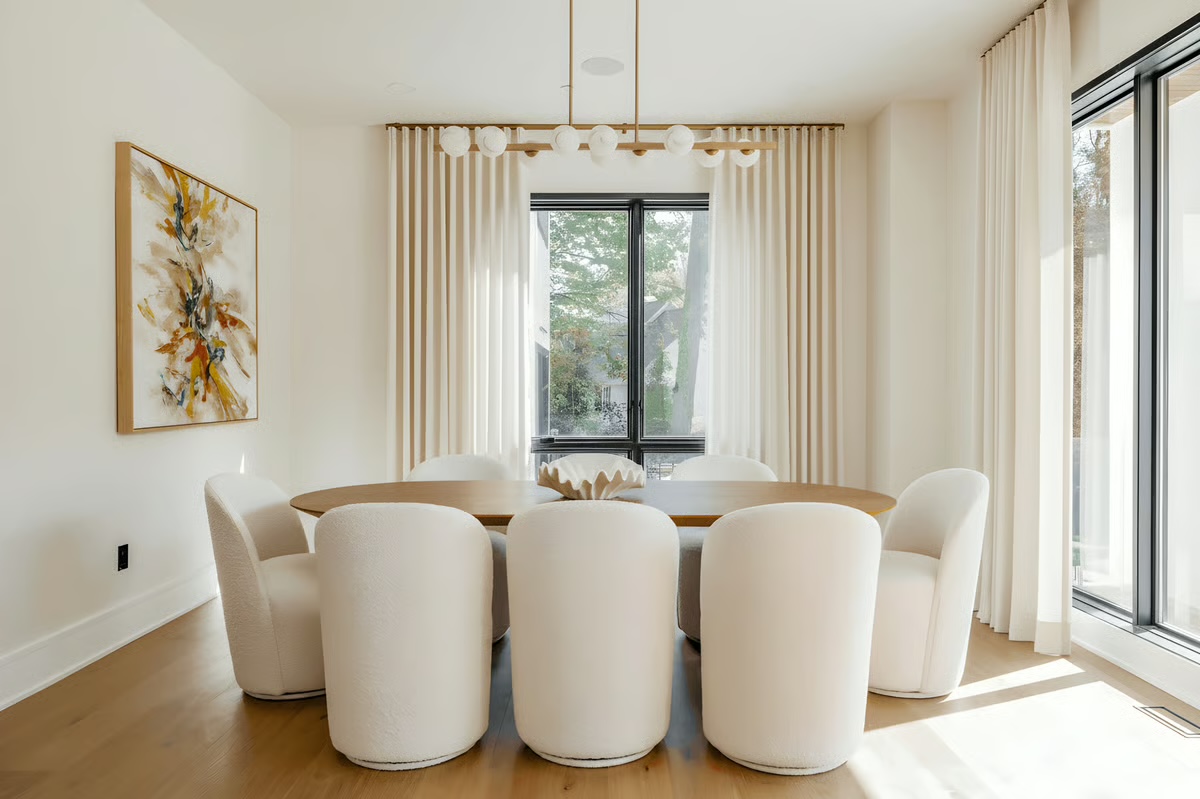 Dining space adjacent to the kitchen