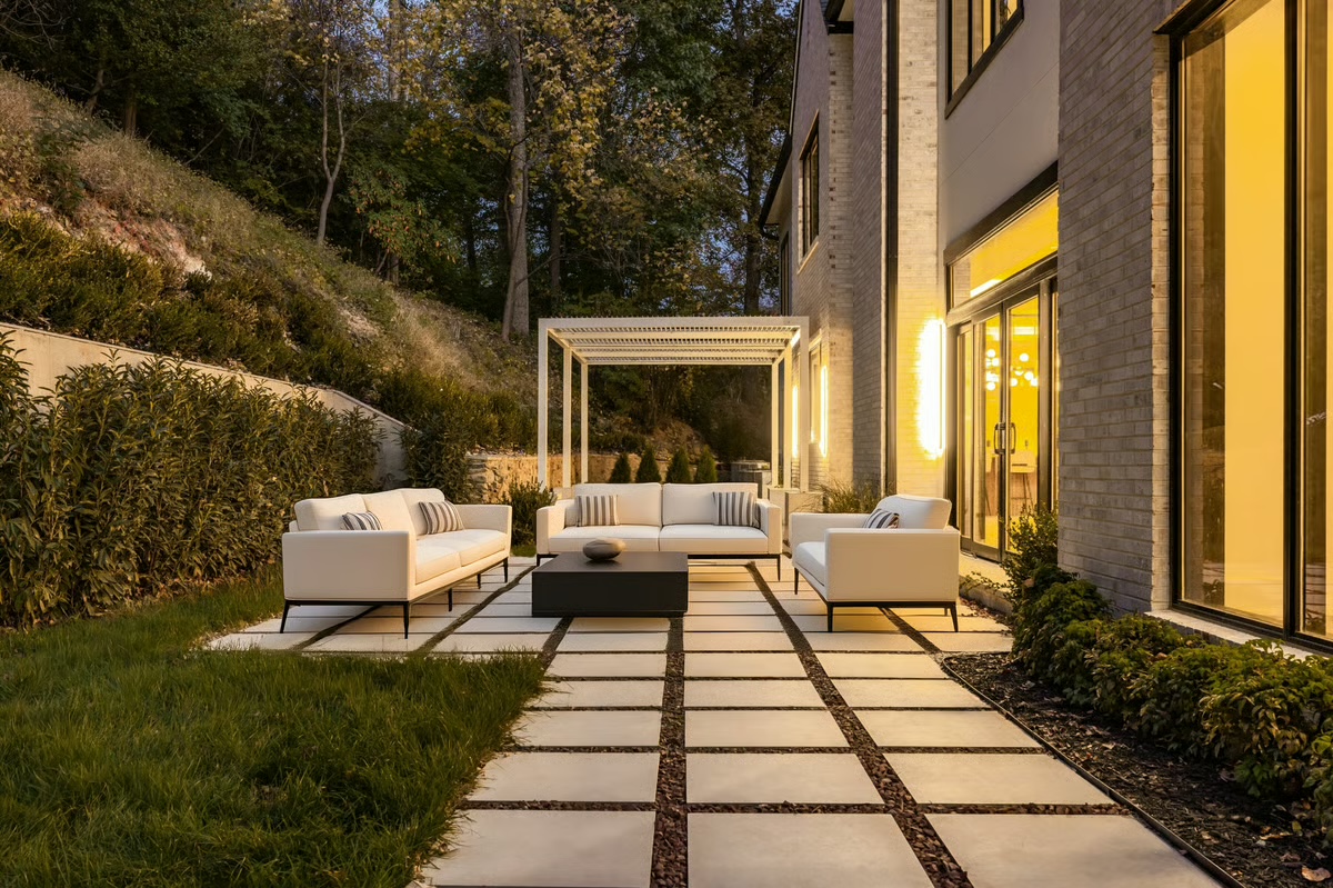 Terrace and exterior conditions considered during site planning